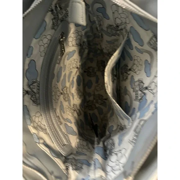 Disney Pixar Up House Balloons Tote Bag Grey Rainbow Vegan Leather Handbag - Picture 5 of 10